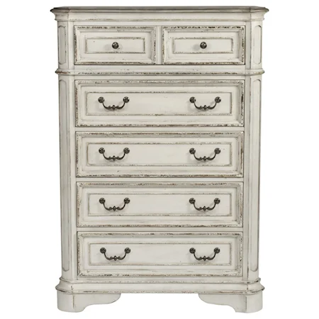 5 Drawer Chest with Felt-Lined Top Drawers